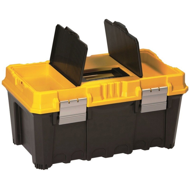AX.03 PLASTIC TOOL BOX W/ ALUM. LATCHES 19inch