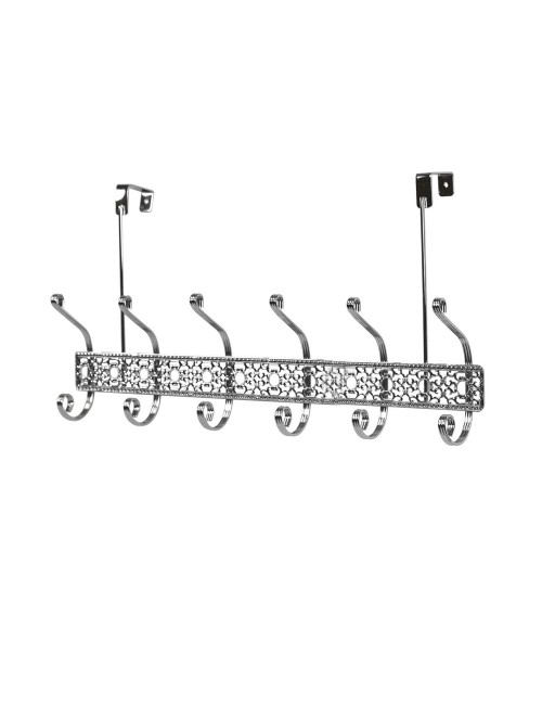 Stainless Steel Nail-Free 6 Hooks Door Hanger
