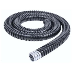 TN 40 UVS -PVC COATED هوز فليكسبل اسود مجلفن فولاذ