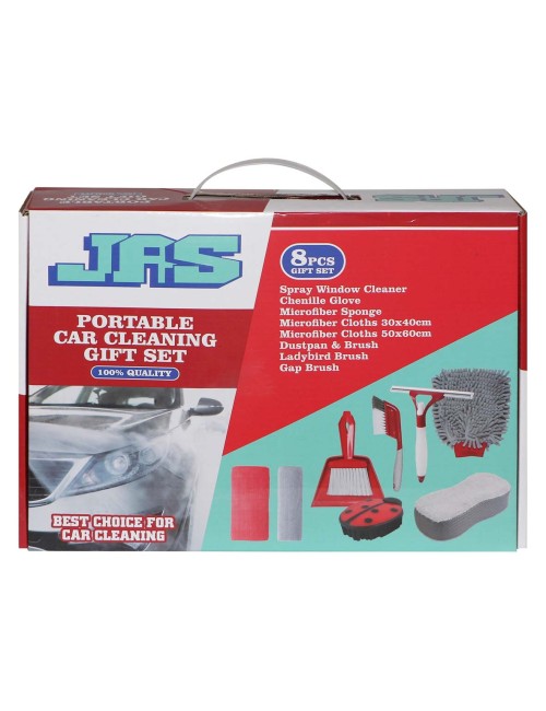 J14007 PORTABLE CAR CLEANING 8 PCS SET