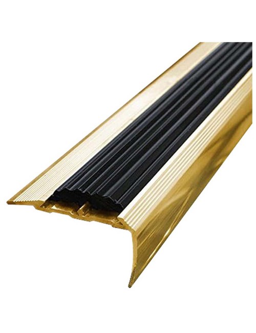 02-BJ-587 ALUMINIUM FLOOR TRIM MATT GOLD 3 MTR