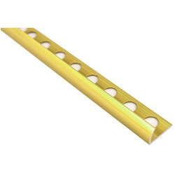 ZJ-HYU-120-50 ALUMINIUM TILE TRIM GOLD 12 MM x 3 MTR